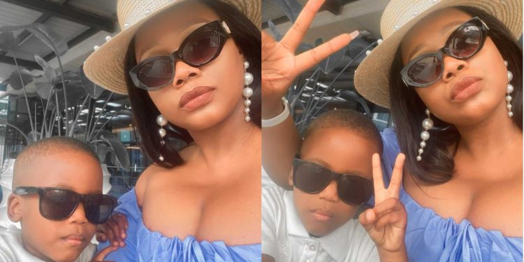 Leera Mthethwa from Gomora shows off her son as she celebrates his birthday