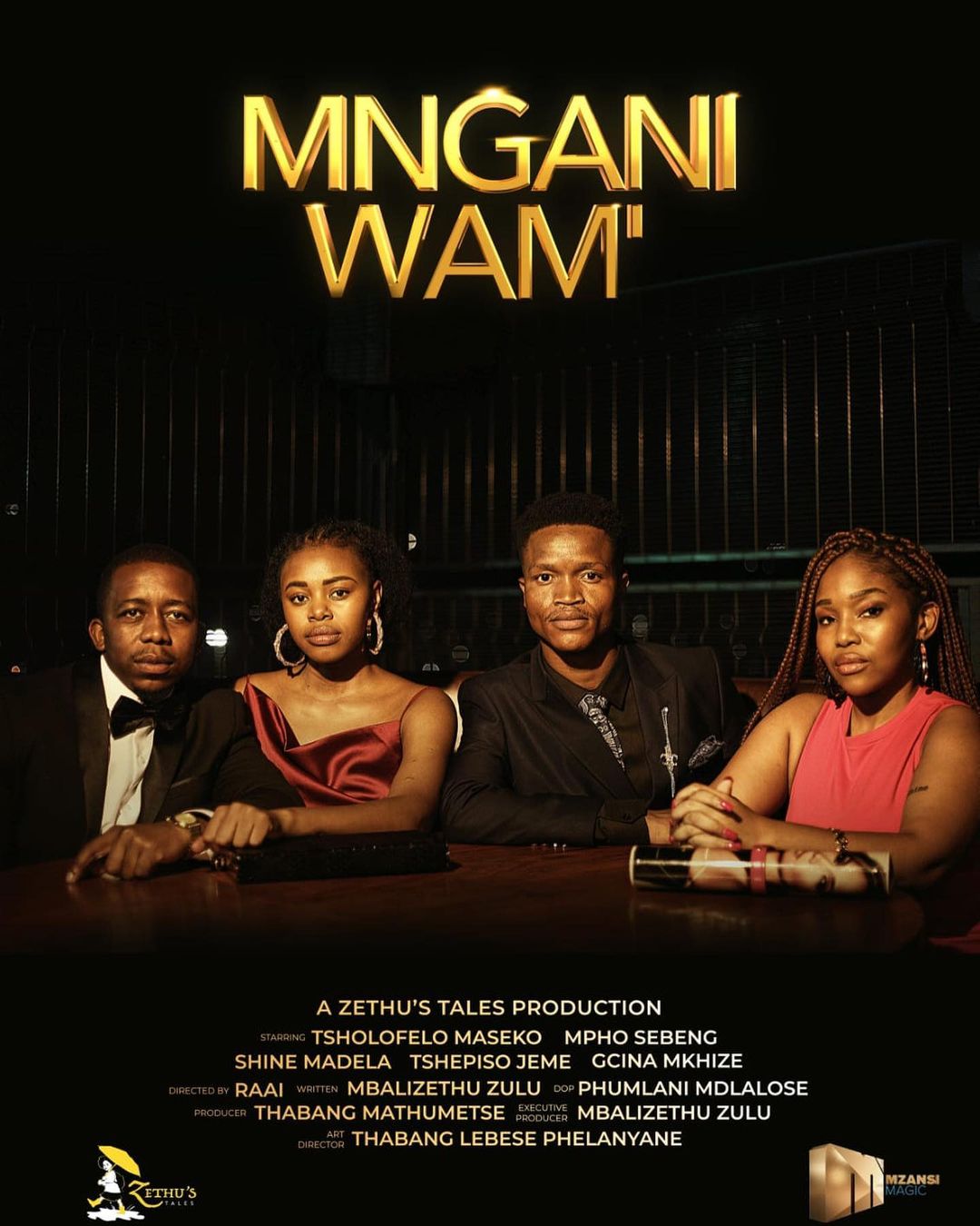 Tsholo with the cast of Mngani Wam'