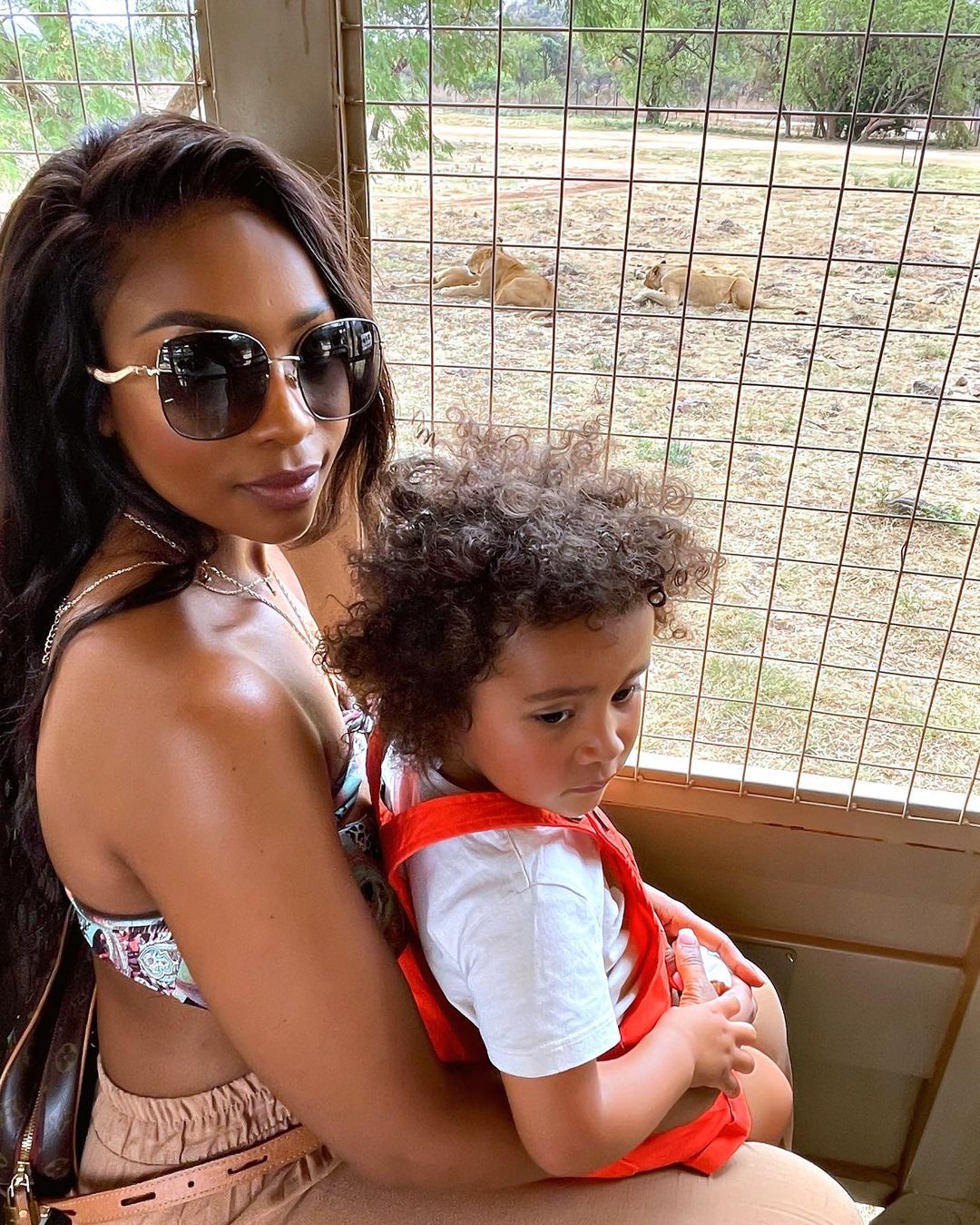 Pearl Modiadie with her son