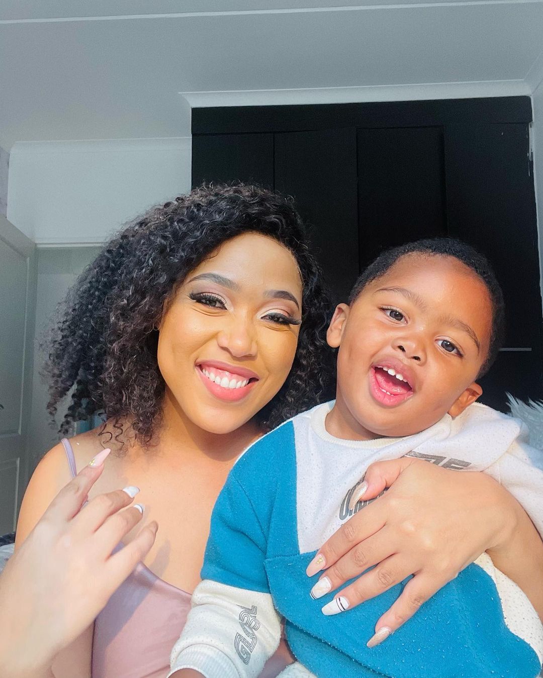 Simphiwe Ngema with her son