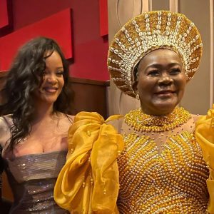 Emotional Connie Chiume breaks into tears at an honorary dinner after meeting Rihanna at the Black Panther: Wakanda Forever premiere