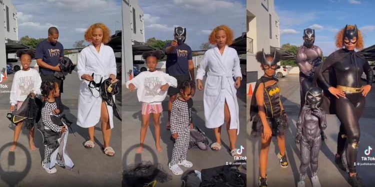 Kay Sibiya and family Hallween cstumes-