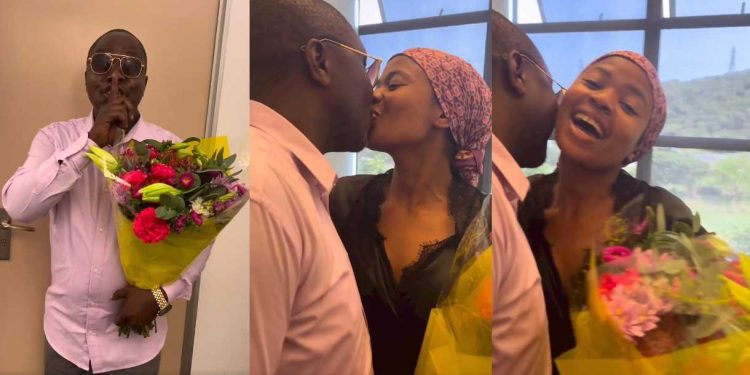 Meshack Mavuso and Fanele Ntuli kissing