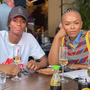 Unathi Nkayi and son