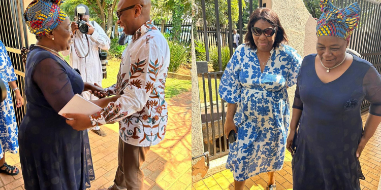 Pictures: Minister Zizi Kodwa visits Connie Chiume's home