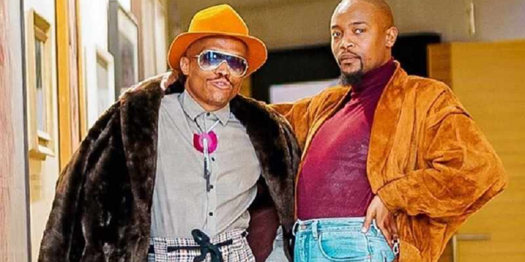 Somizi Mhlongo and Moshe Ndiki