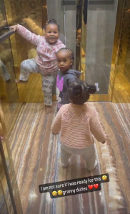 MaMkhize shared a cute clip of her granddaughters Flo, Coco and Miaandy.