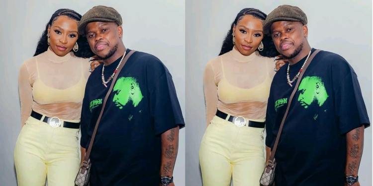 Murdah Bongz and DJ Zinhle. image via Twitter @ChrisExcel102