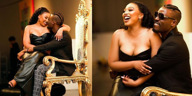 Phindile Gwala and her husband. Image via Instagram @phindilegwala_official